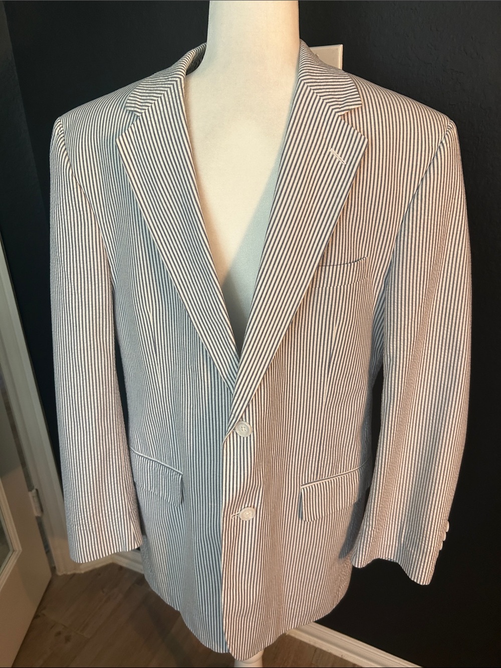 Jos. A. Bank Blue & White Seersucker Blazer